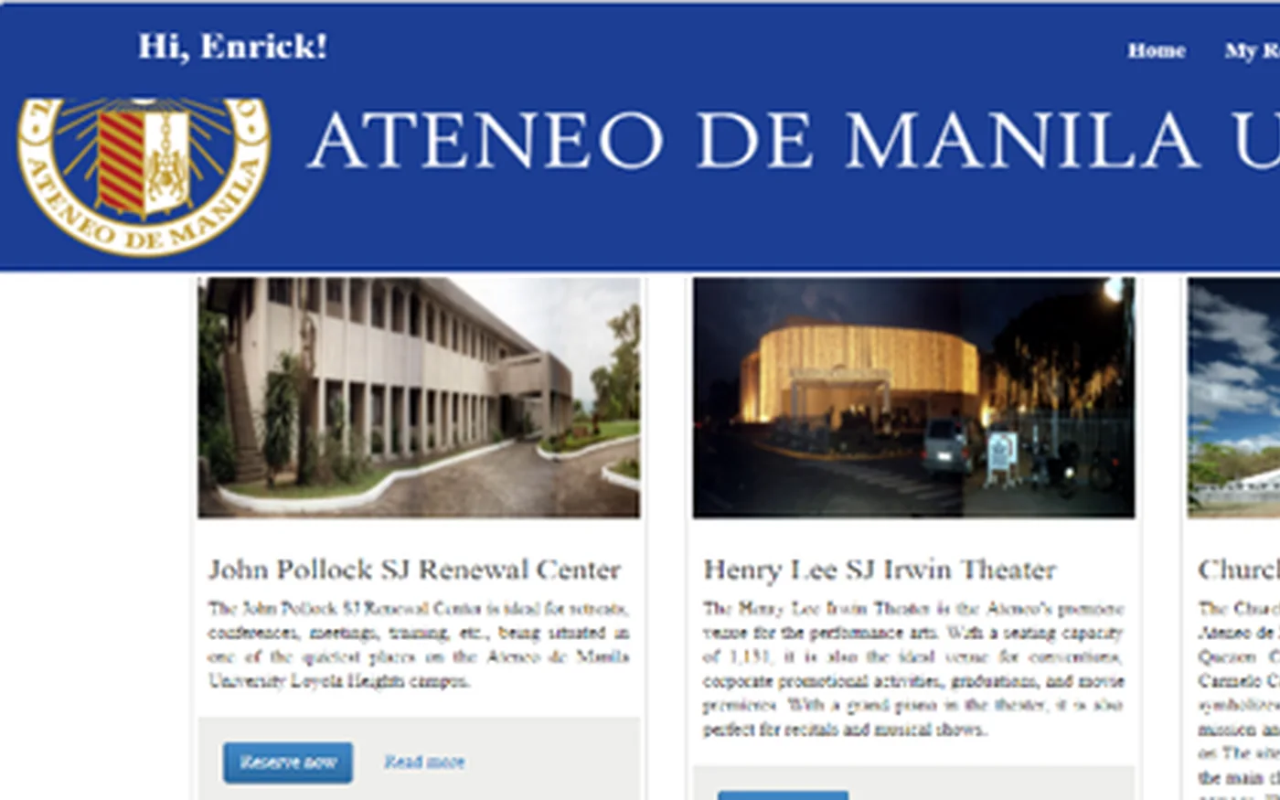 Ateneo de Manila — screenshot