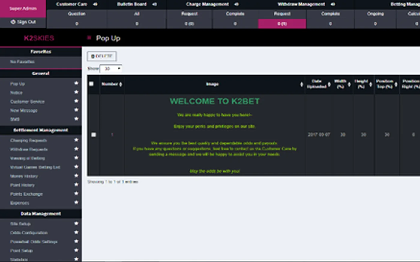 K2BET — screenshot