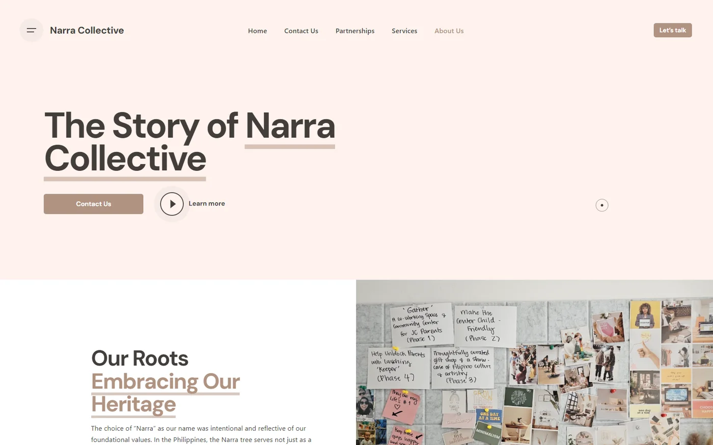 Narra Collective — screenshot
